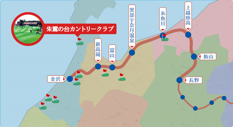 北陸ゴルフ場MAP