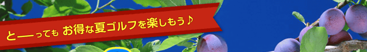 とーっても お得な夏ゴルフを楽しもう♪