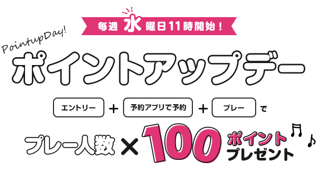 毎週水曜日11時開始！ポイントアップデー