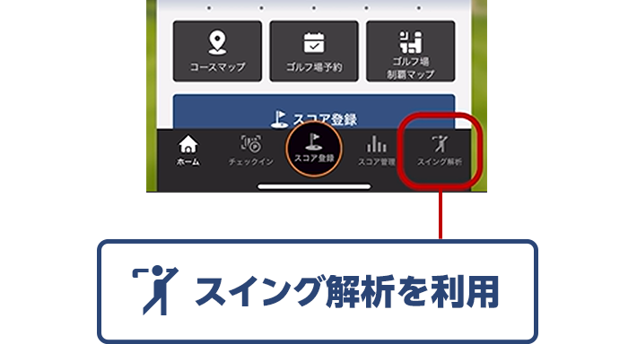 スイング解析を利用