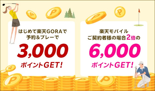 楽天GORAを初めて使って最大6,000ポイント！